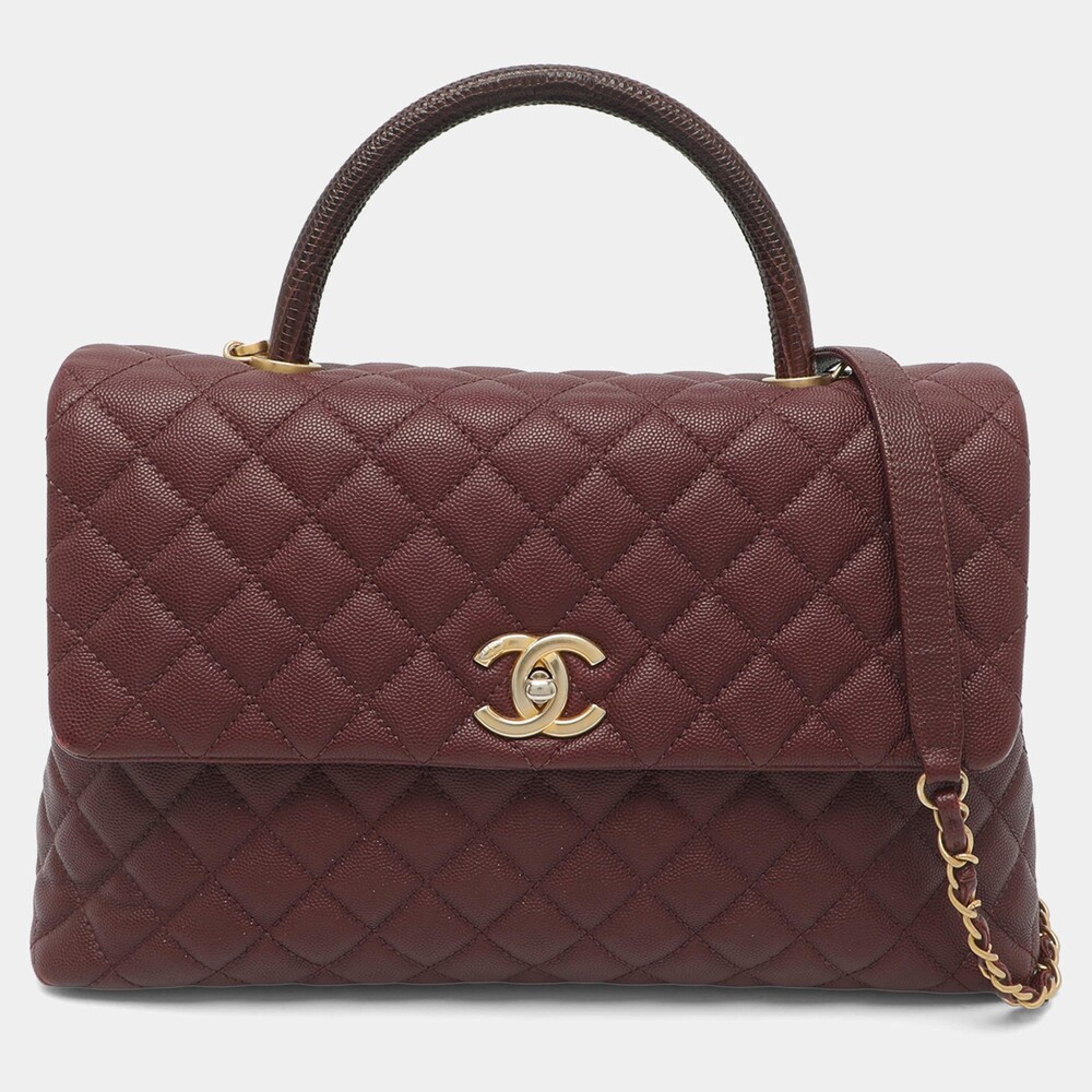 Chanel Coco Handle Medium Burgundy #342437C35B